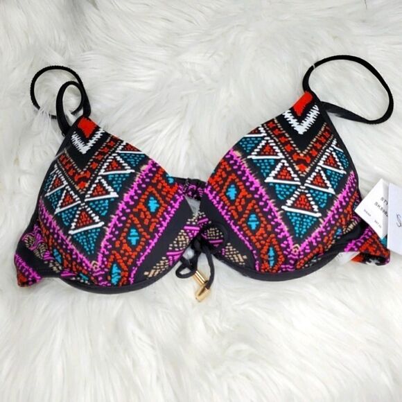 Skye Swimwear Corrales Triangle Bikini Top Small - Picture 2 of 5